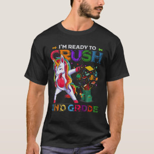 I'm Ready To Crush 2Nd Grade Dabbing Unicorn Back T-Shirt