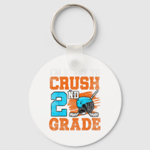 I'm Ready To Crush 2nd Grade Hockey Kids Ck To Sch Key Ring