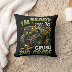 I'm Ready to Crush 2nd Grade Monster Truck Cushion