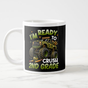 I'm Ready to Crush 2nd Grade Monster Truck Large Coffee Mug