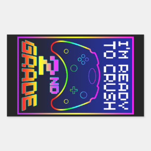 I'M READY TO CRUSH 2nd GRADE Rectangular Sticker