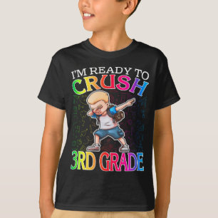 I'm Ready To Crush 3rd Grade Dabbing Afro Boys T-Shirt