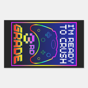 I'M READY TO CRUSH 3rd GRADE Rectangular Sticker