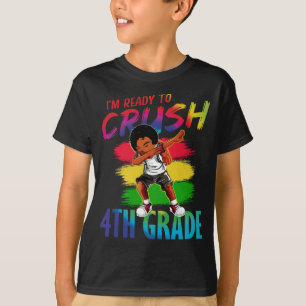 I'm Ready To Crush 4th Grade Black Dab Girl  T-Shirt