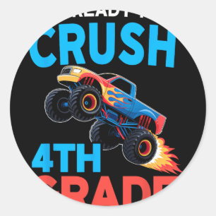 I'm Ready To Crush 4th Grade Ck To School 4thgrade Classic Round Sticker