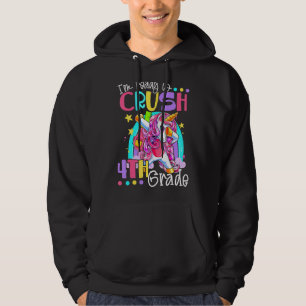 I'm Ready To Crush 4th Grade Dabbing Unicorn Back Hoodie