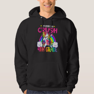 I'm Ready To Crush 4th Grade Unicorn Dabbing Girls Hoodie
