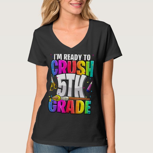 I'm Ready To Crush 5th Grade Back To School Kit Gi T-Shirt (Front)
