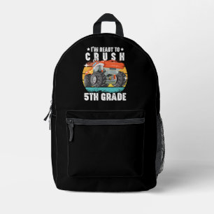 I'm Ready To Crush 5th Grade Cute Back To School Printed Backpack