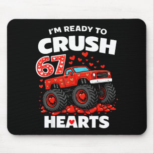 Im Ready To Crush 67 Hearts Truck Valentines Day B Mouse Pad