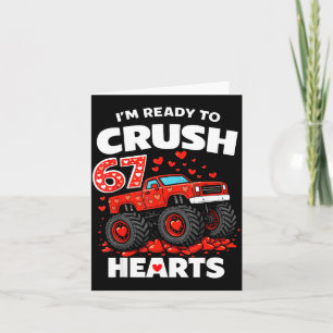 I'm Ready To Crush 67 Hearts Truck Valentines Day  Card