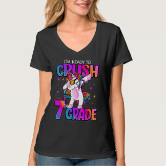 I'm Ready To Crush 7th Grade Unicorn Back To Schoo T-Shirt