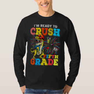 I'm Ready To Crush Fifth Grade Dinosaur Boys T-Shirt