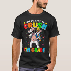 I'm Ready To Crush Fourth Grade Cat Dab Dance Back T-Shirt