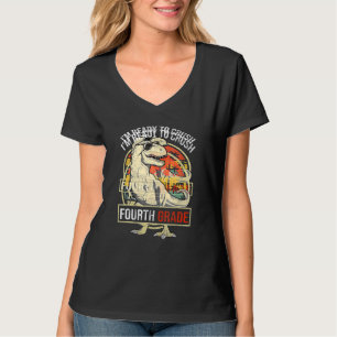 I'm Ready To Crush FOURTH GRADE Dinosaur Boys Back T-Shirt