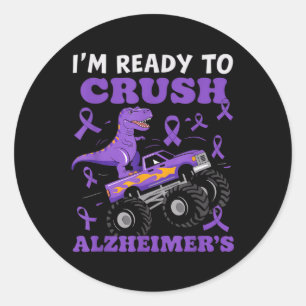 Im Ready To Crush Heimers Dinosaur Truck Boys Todd Classic Round Sticker