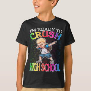 I'm Ready To Crush High School Dabbing Afro Boys  T-Shirt