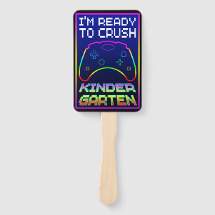 I'M READY TO CRUSH KINDER GARTEN HAND FAN