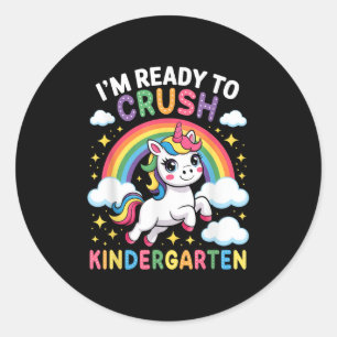 Im Ready To Crush Kindergarten Back To School Kind Classic Round Sticker