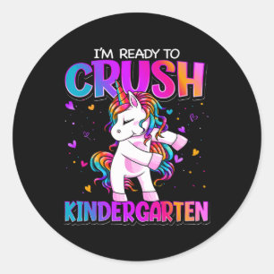 I'm Ready To Crush Kindergarten Ck To School Kinde Classic Round Sticker
