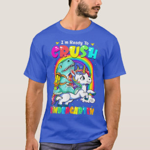 I'm Ready To Crush Kindergarten Cute Unicorn Back  T-Shirt