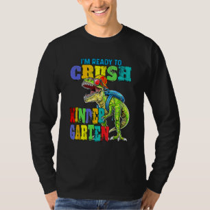 I'm Ready To Crush Kindergarten Dinosaur Boys Back T-Shirt