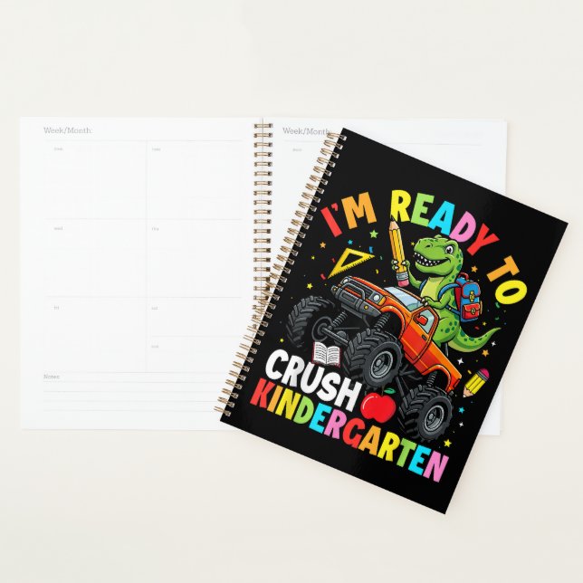I'm Ready to Crush Kindergarten First Day dinosaur Planner (Display)