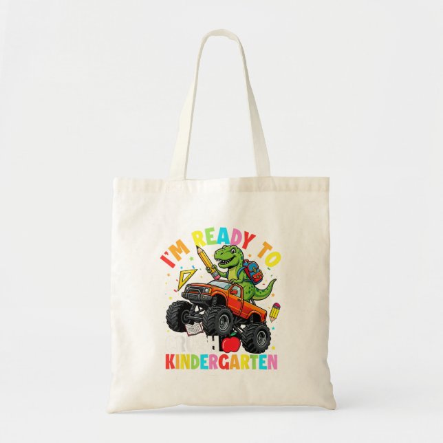 I'm Ready to Crush Kindergarten First Day Tote Bag (Front)