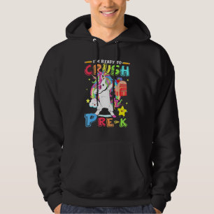 Im Ready To Crush Pre-K Dabbing Unicorn Back To Sc Hoodie