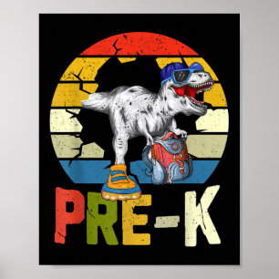 Im Ready To Crush Pre-k Dinosaur Back To School  Poster