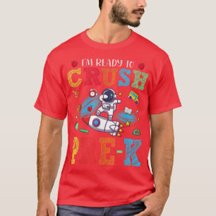 I'm Ready To Crush PreK Dabbing Astronaut Boys Kid T-Shirt