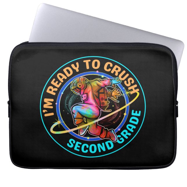 I'm ready to crush second grade laptop sleeve (Front)
