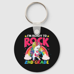 I'm Ready To Rock 2nd Grade Unicorn Girls Back To Key Ring