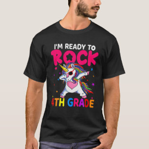 I'm Ready To Rock 4Th Grade Back To School Unicorn T-Shirt