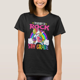 I'm Ready To Rock 5th Grade Dabbing Unicorn Magica T-Shirt