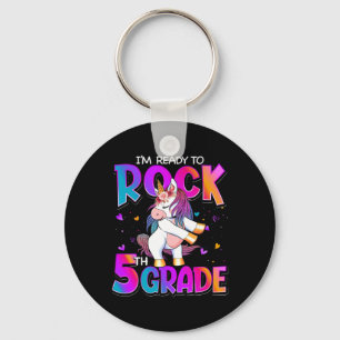 I'm Ready To Rock 5th Grade Unicorn Ck To School G Key Ring