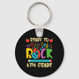 I'm Ready To Rock 6th Grade Guitar Back to School  Key Ring