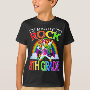 I'm Ready To Rock 8th Grade Unicorn Rainbow T-Shirt