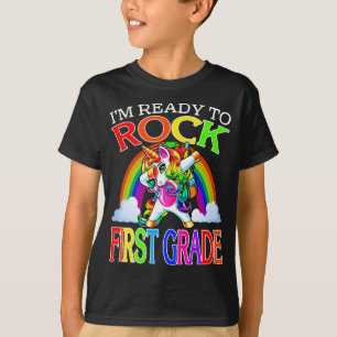 I'm Ready To Rock First Grade Unicorn Rainbow  T-Shirt