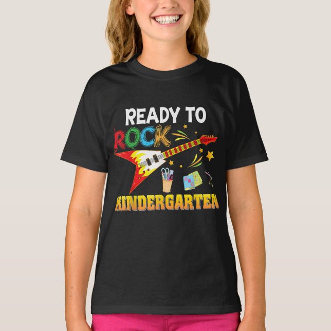 I'm Ready To Rock Kindergarten Back To School T-Shirt (Front)