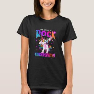 I'm Ready To Rock Kindergarten Unicorn Back To Sch T-Shirt