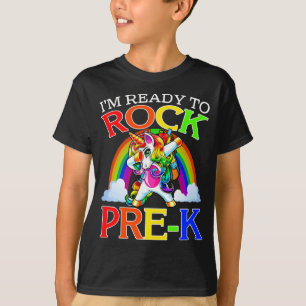I'm Ready To Rock Pre-K Unicorn Rainbow T-Shirt