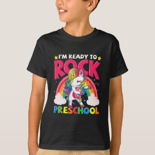 I'm Ready To Rock Preschool Unicorn Girls Back To T-Shirt