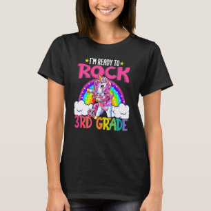 I'm Ready To Rocks 3rd Grade Dabbing Unicorn Rainb T-Shirt
