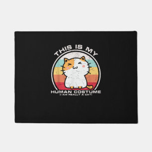 I'm really a cat, funny human costume women men doormat
