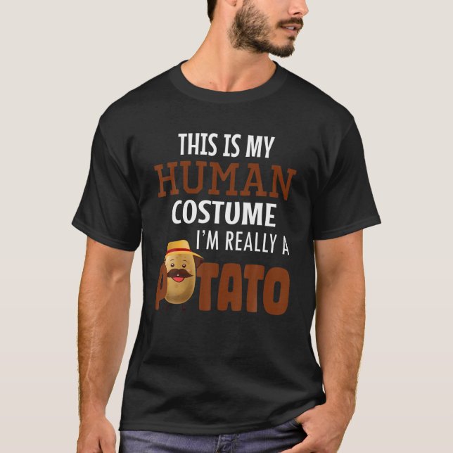 I'm Really A Potato Funny Potato Costume Vegetable T-Shirt (Front)