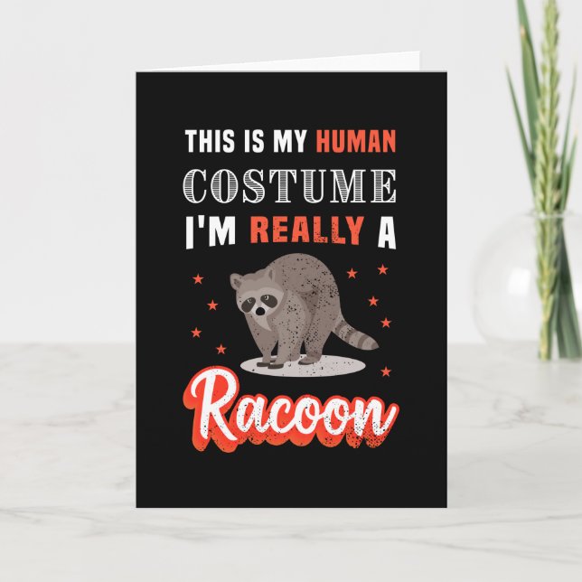 I'm really a Racoon Funny Halloween Gift Card (Front)