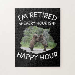 I'm retired every hour is happy hour jigsaw puzzle