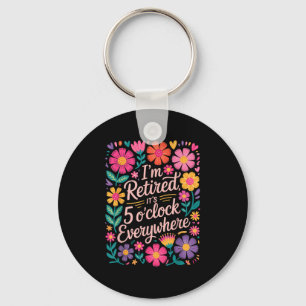 Im Retired Its 5 Oclock Everywhere Boho Floral Ret Key Ring
