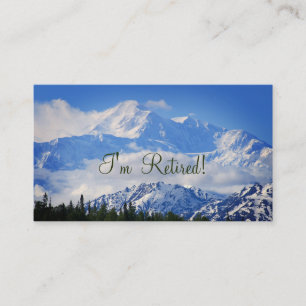 I'm Retired!  Lovely Denali Contact Info Template Calling Card